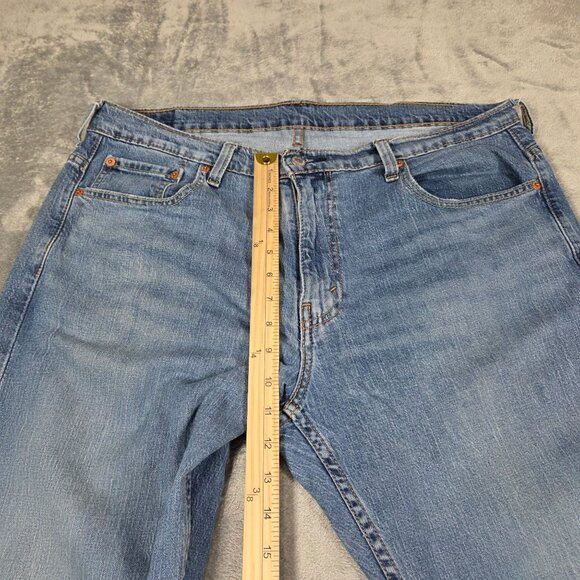 Levis 569 Jeans Mens 34X30 Blue Loose Straight Stretch Denim Workwear Western - Picture 8 of 9